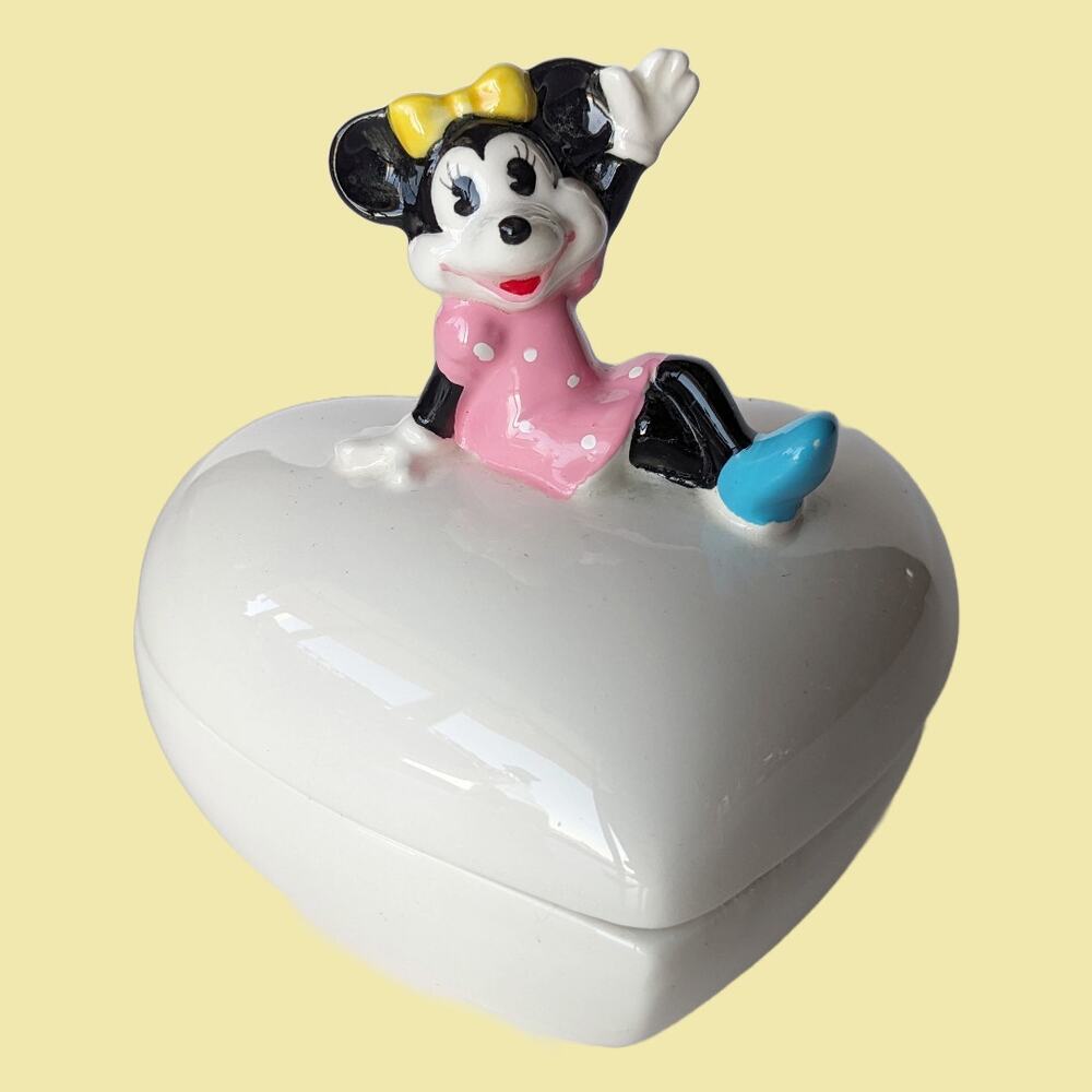 Vintage 1980s Minnie Mouse Trinket Box from Disney Japan
